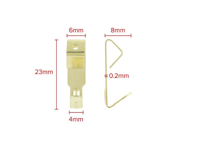 Picture Hooks 1 Pin Quality 23mm Brass Plated pack 200 with Pins